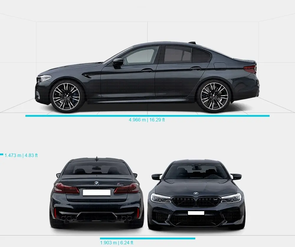 Розміри автомобіля BMW M5