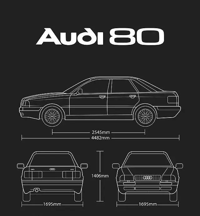 Розміри автомобіля Audi 80