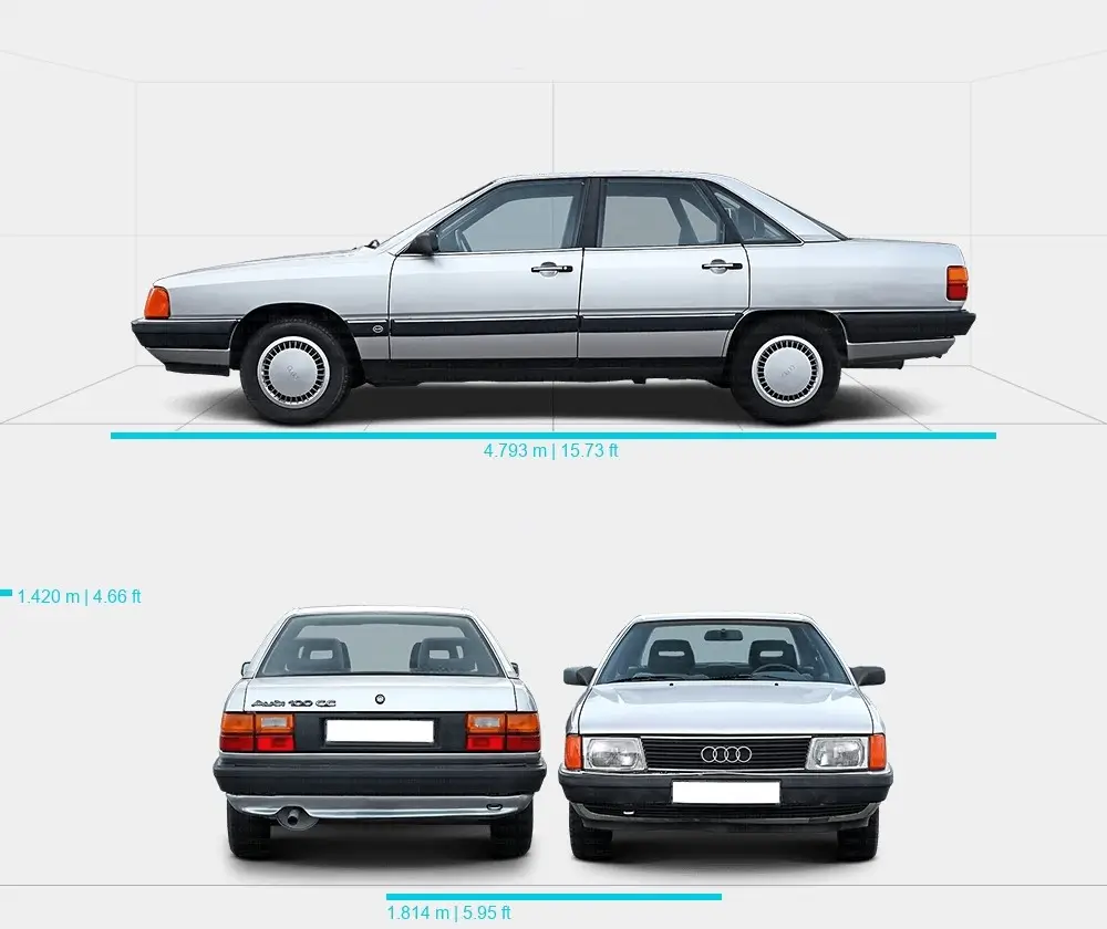 Розміри автомобіля Audi 100