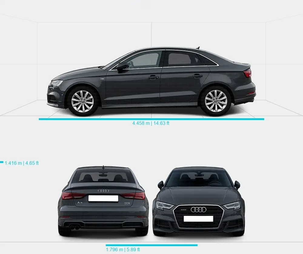 Розміри автомобіля Audi A3