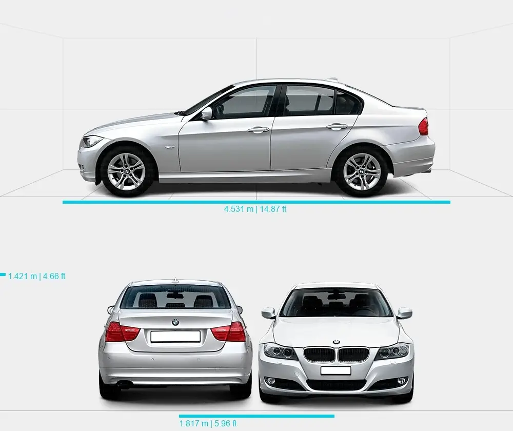 Розміри автомобіля BMW E90