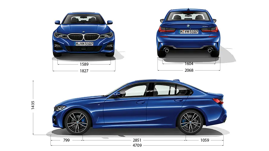 Розміри автомобіля BMW G20