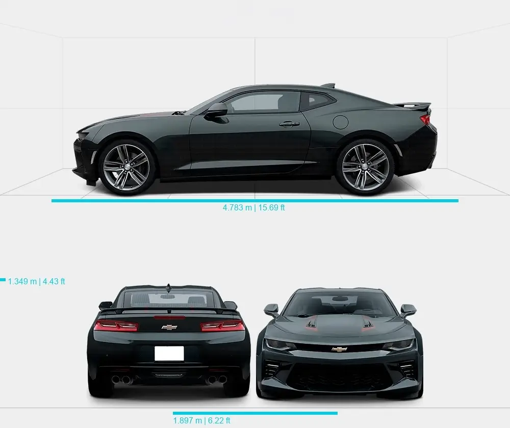 Розміри автомобіля Chevrolet Camaro