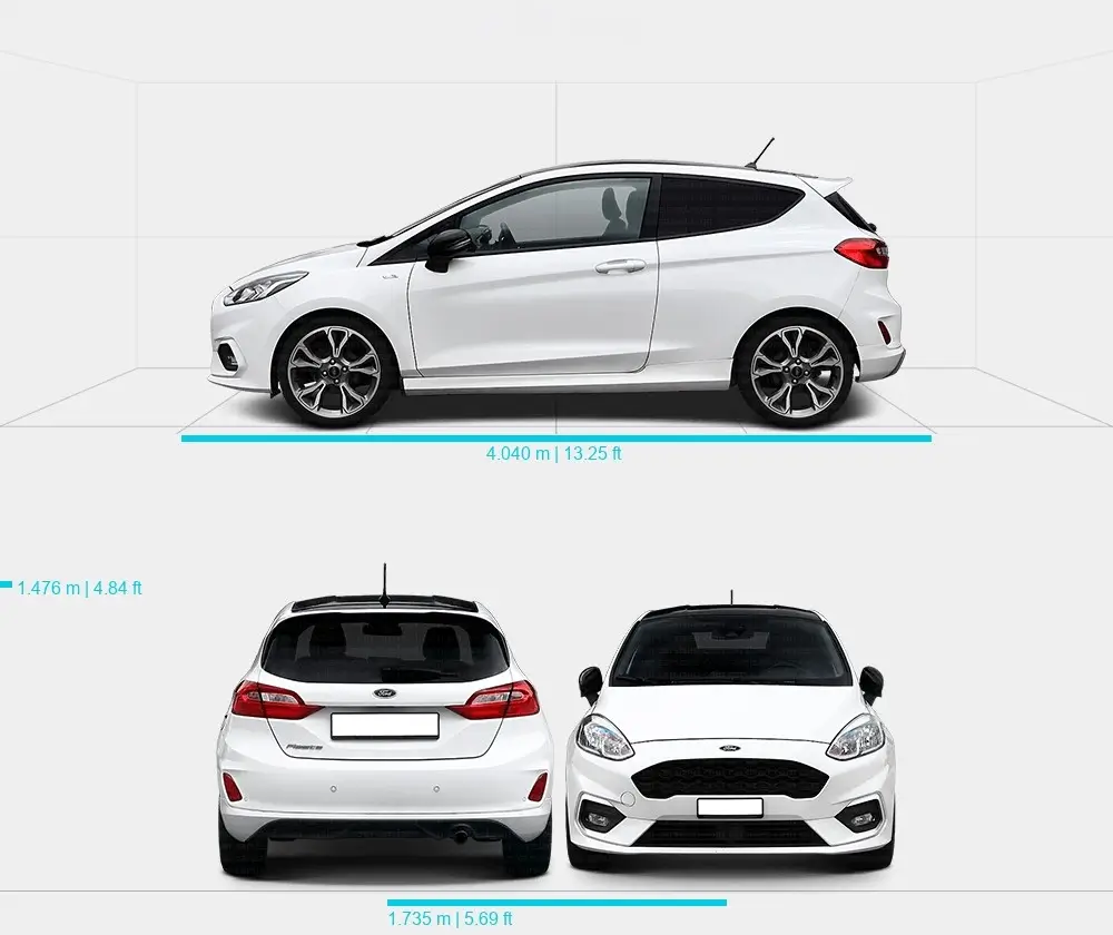 Розміри автомобіля Ford Fiesta