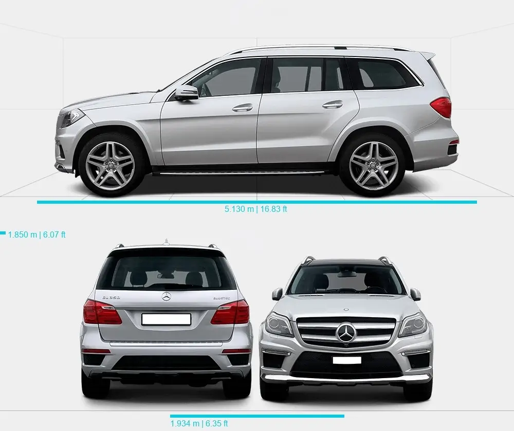 Розміри автомобіля Mercedes Benz GL Class