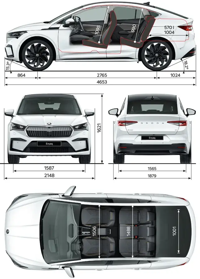 Розміри автомобіля Skoda Enyaq