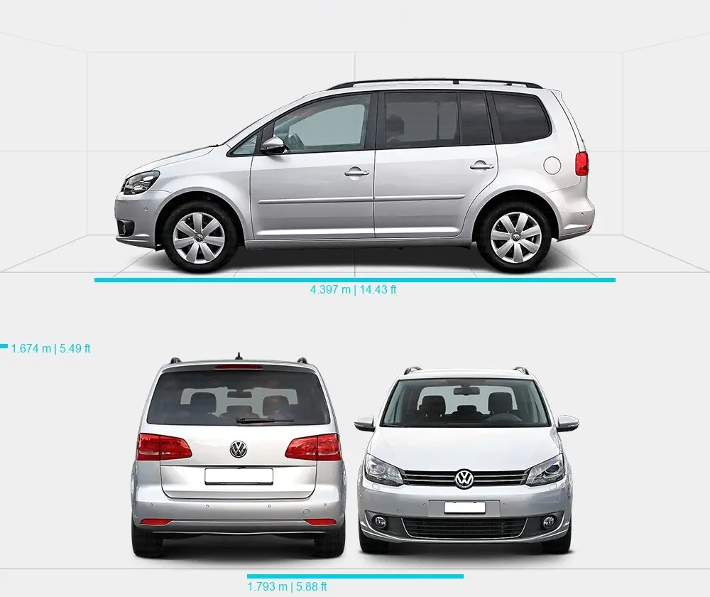 Розміри автомобіля Volkswagen Touran