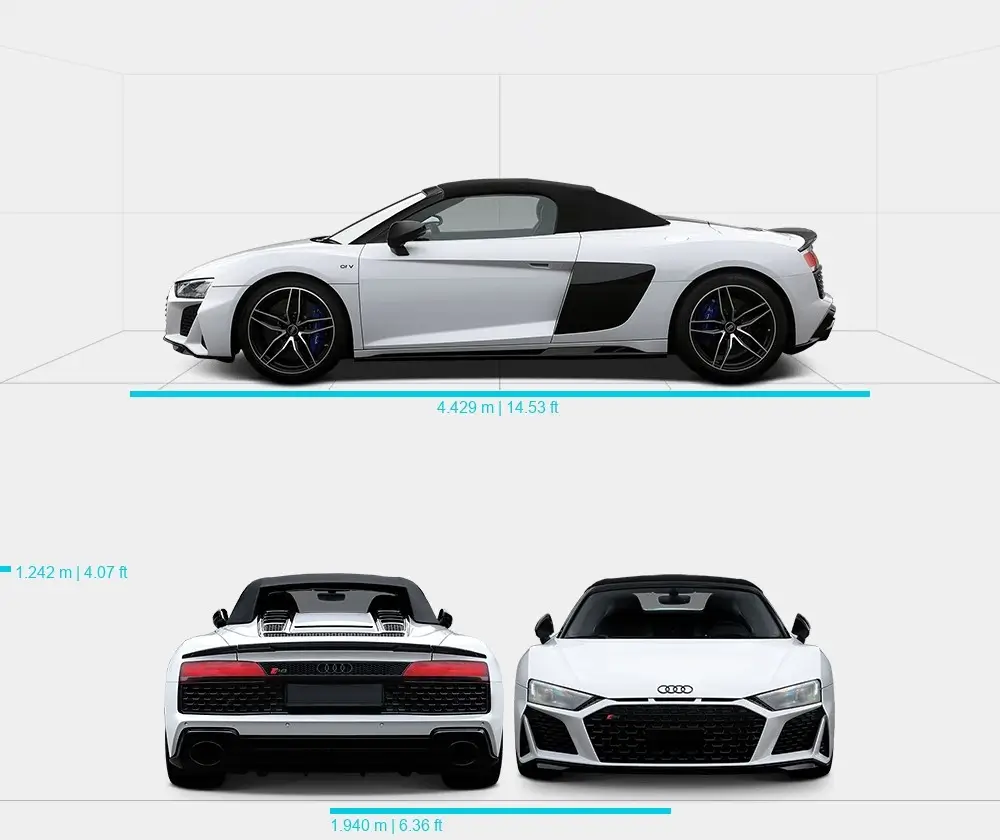 Розміри автомобіля Audi R8